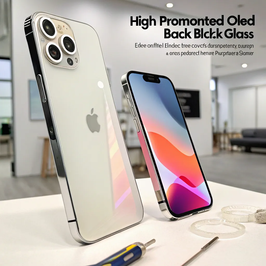 Modern smartphone with high promoted OLED display and triple camera setup on a table with tools nearby.